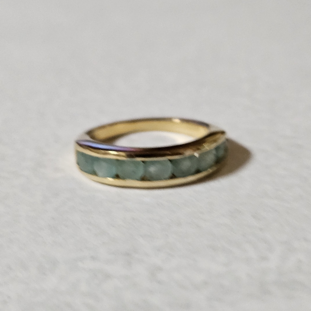 Rare Genuine Grandidierite in 18K over Sterling Silver Ring Sz 5! - Picture 2 of 5